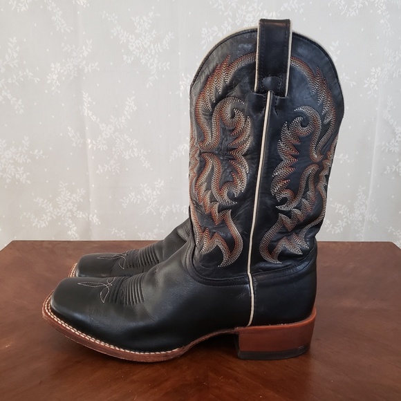 Nocona Shoes - Nocona Distressed Black Cowgirl Boots Sz 10D